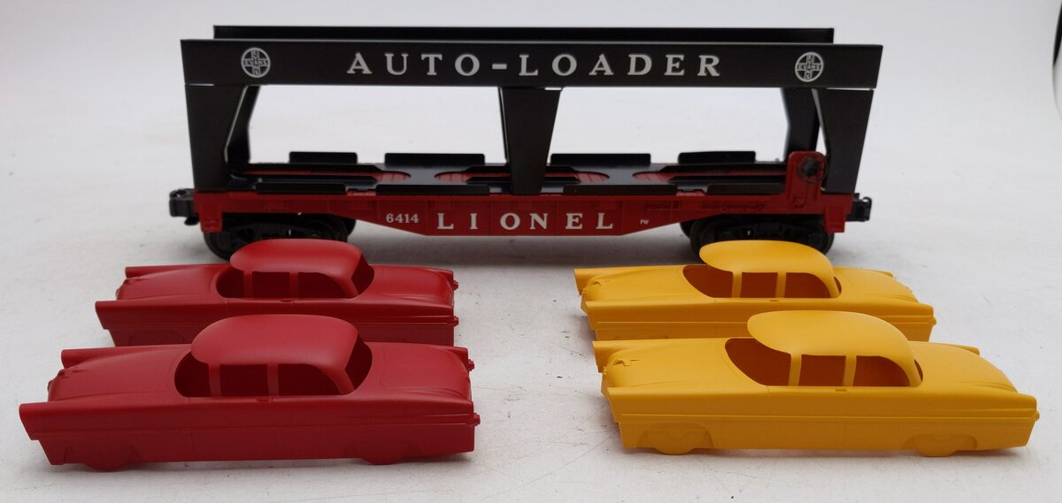 Lionel 6-29463 O Gauge PWC 6414 Evans Auto Loader with Cheapie Autos NIB