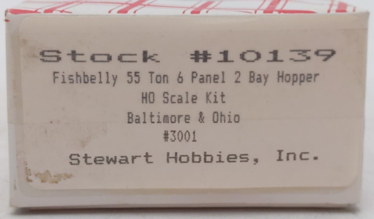 Stewart Hobbies 10139 HO Scale Baltimore & Ohio Hopper #3001 EX/Box