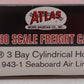 Atlas 1943-1 HO Scale Seaboard ACF 3 Bay Cylindrical Hopper #35703 LN/Box