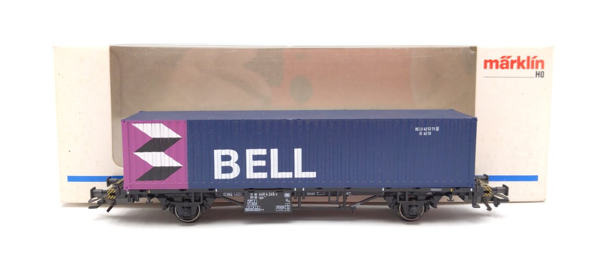 Marklin 4851 HO Flatcar with Bell Container