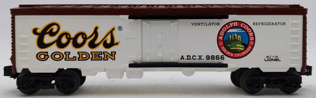 Lionel 6-9866 O Gauge Coors Beer Billboard Reefer Car #9866 LN/Box