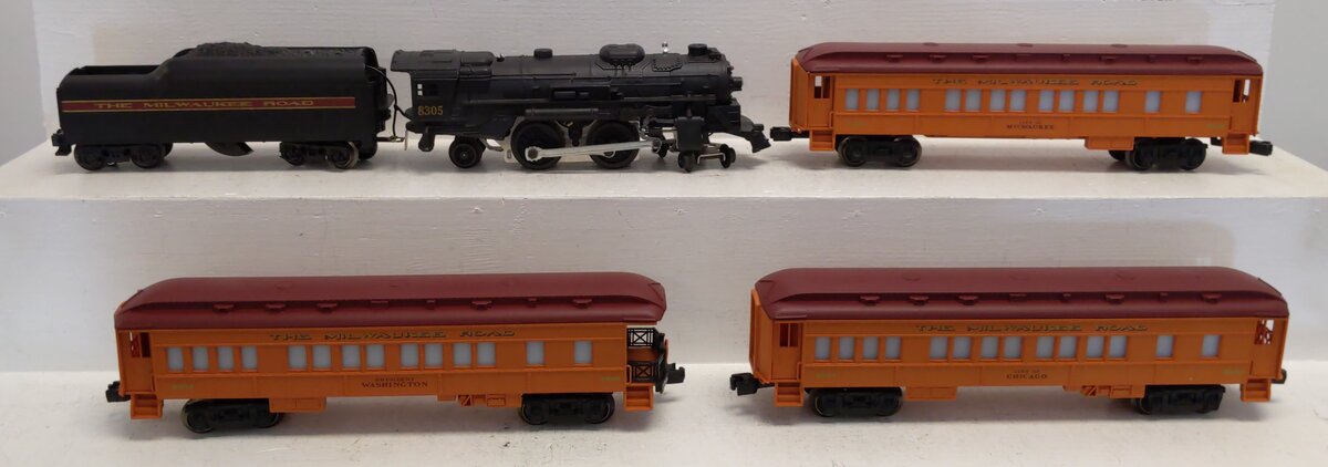 Lionel 6-1387 O Gauge Milwaukee Road Passenger Train Set EX/Box