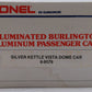 Lionel 6-9579 O Gauge Burlington "Silver Kettle" Aluminum Vista Dome Car EX/Box
