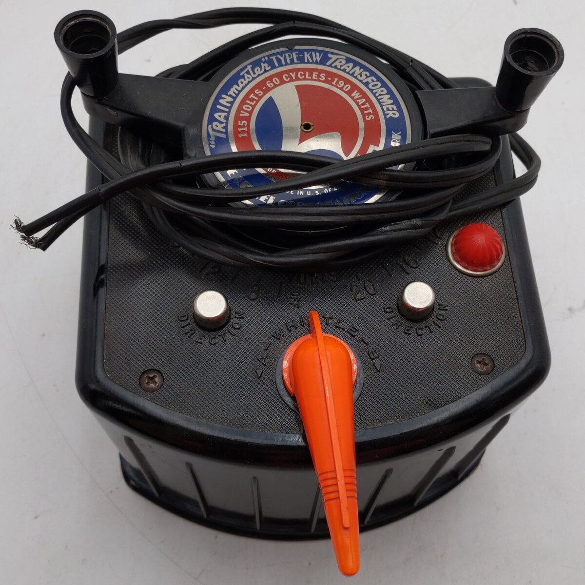 Lionel KW O Vintage Trainmaster 190 Watt Transformer with Whistle VG
