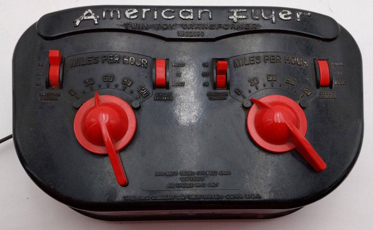 American Flyer 22090 Vintage S 350 Watt Dual Control Transformer VG