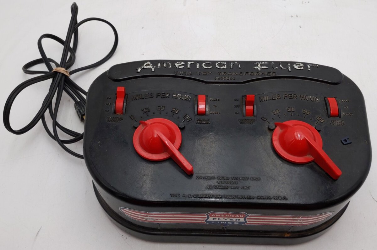 American Flyer 22090 Vintage S 350 Watt Dual Control Transformer VG