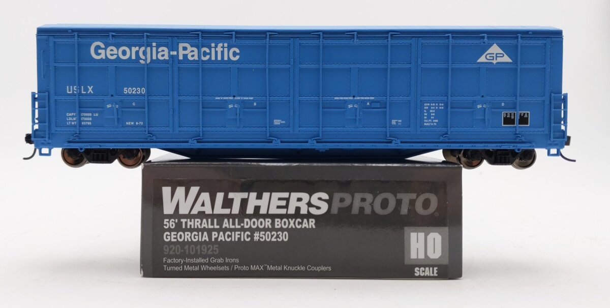 Walthers 920-101925 HO Georgia Pacific 56' Thrall All-Door Boxcar #50230 LN/Box