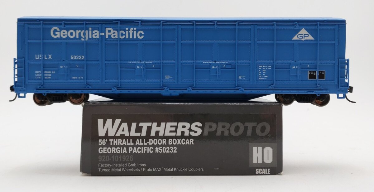 Walthers 920-101926 HO Georgia Pacific 56' Thrall All-Door Boxcar #50232