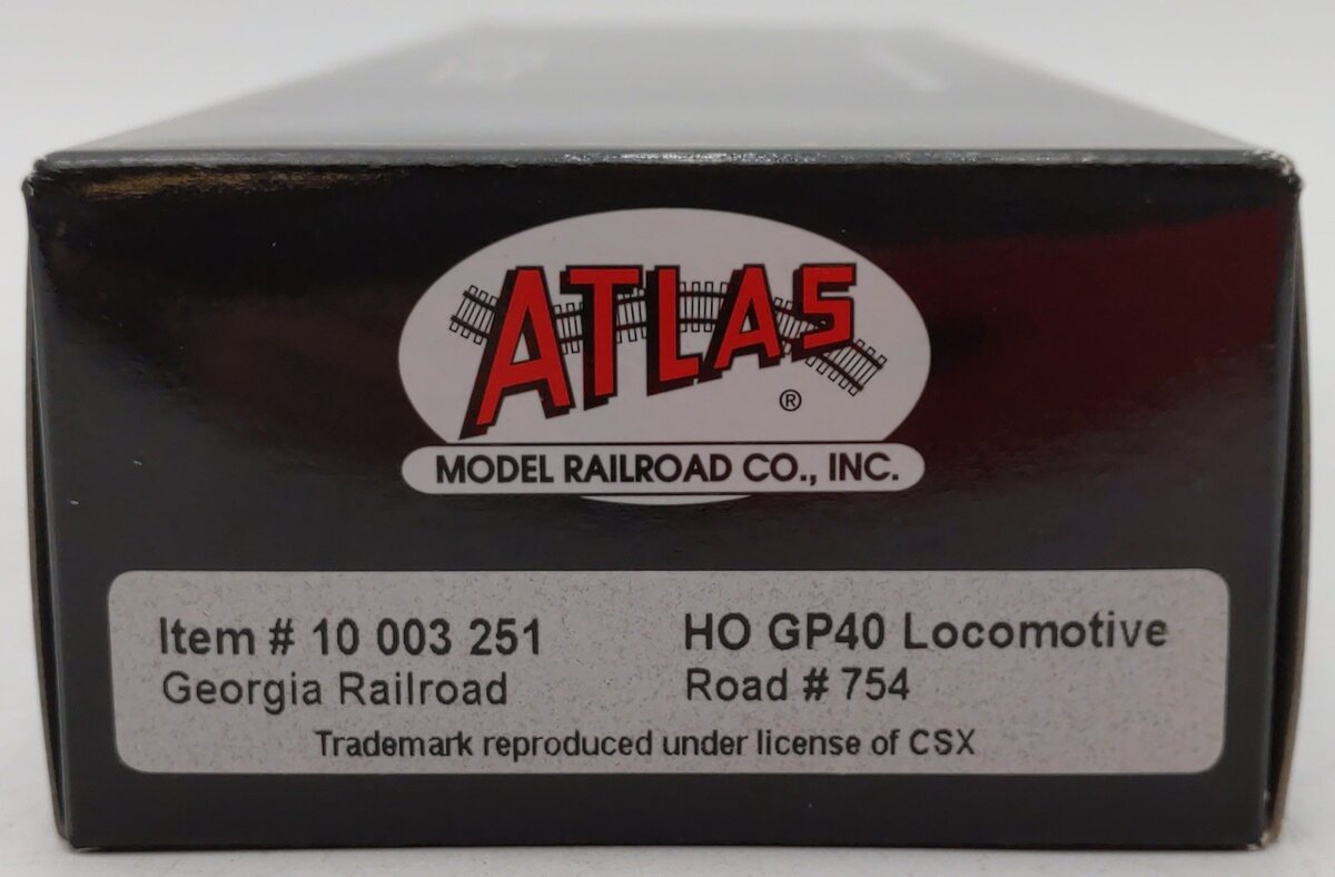 Atlas 10003251 HO Gauge Georgia Railroad GP40 Locomotive #754