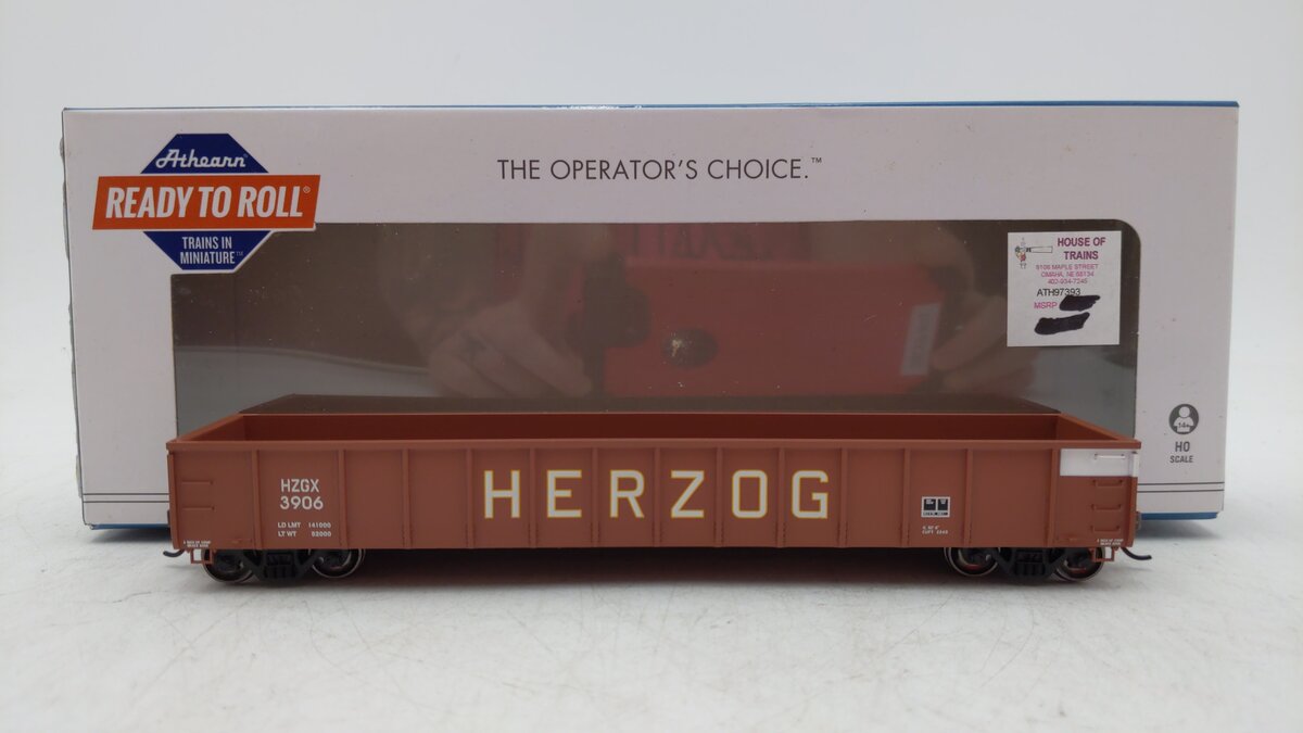 Athearn 97393 HO Herzog RTR 52' Mill Gondola #3906
