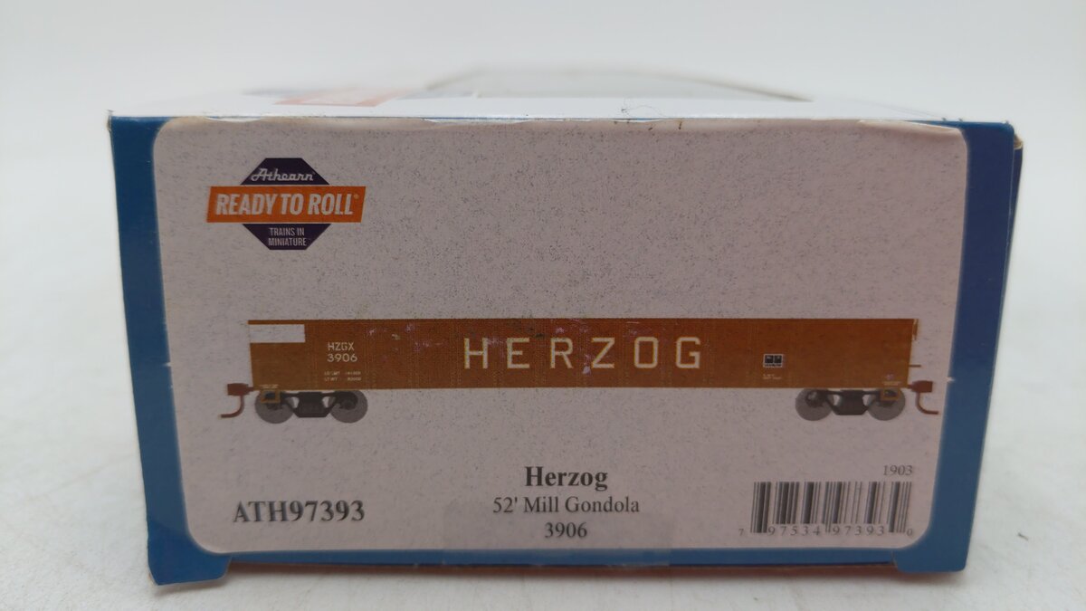 Athearn 97393 HO Herzog RTR 52' Mill Gondola #3906