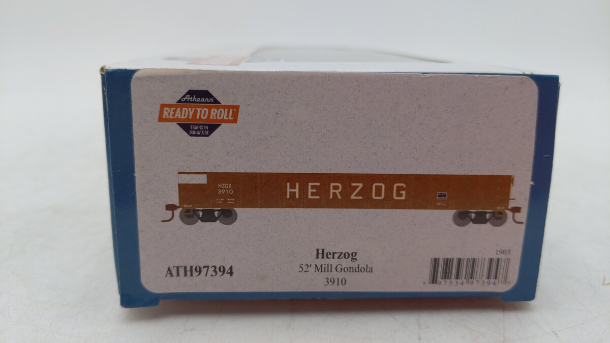 Athearn 97394 HO Herzog RTR 52' Mill Gondola #3910