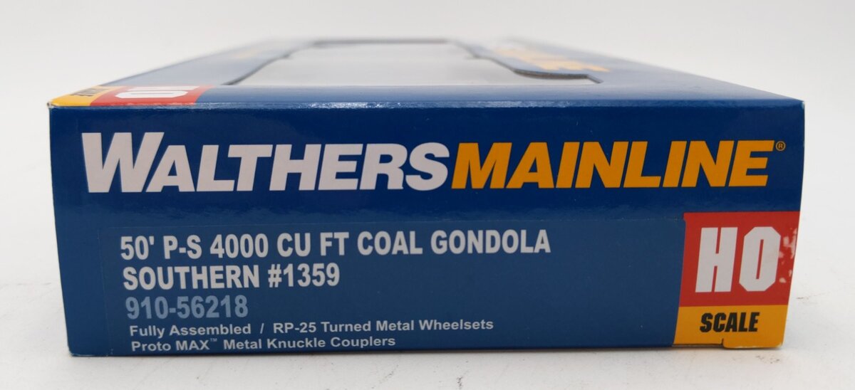 Walthers 910-56218 HO Southern 50' PS 4000 Cu Ft Coal Gondola Ready to Run #1359