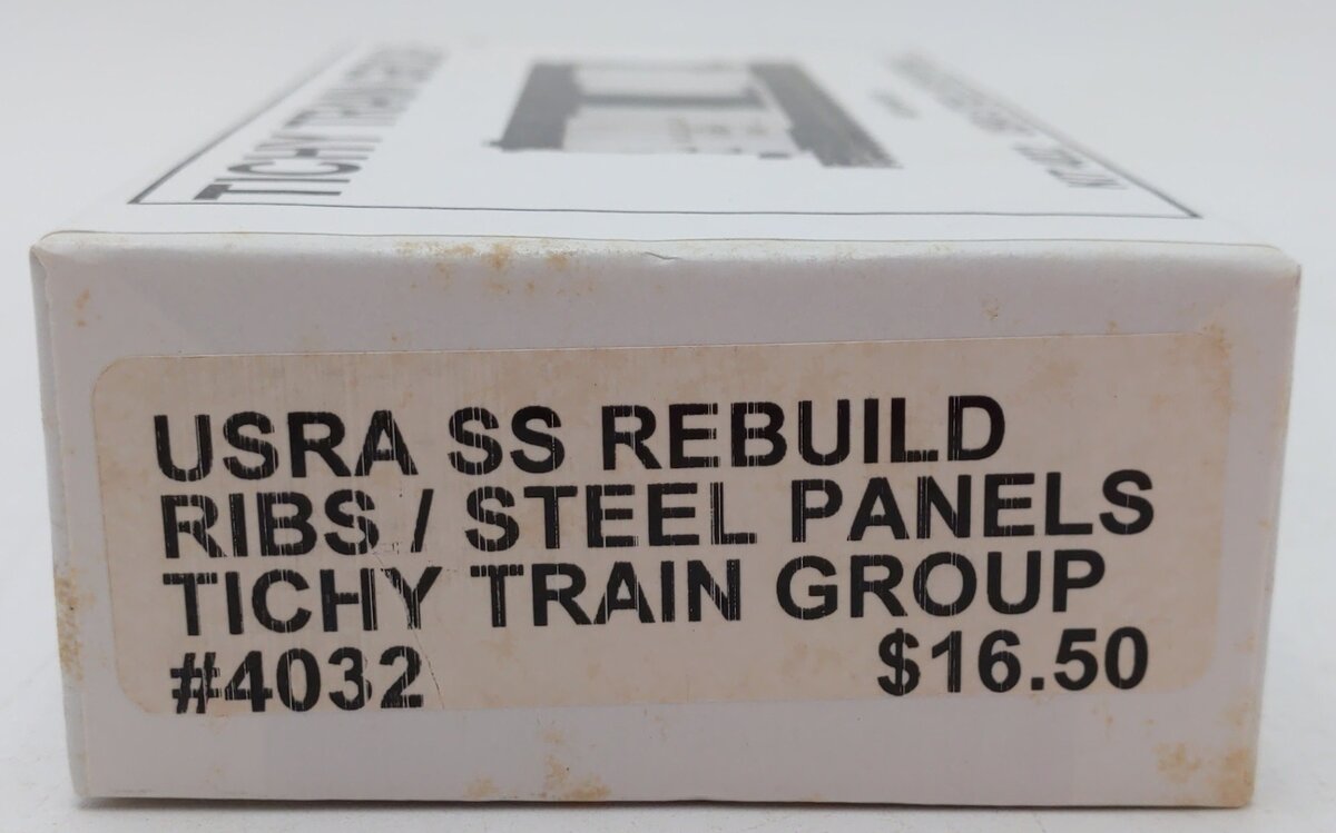 Tichy 4032D HO Undecorated USRA 40' Rebuilt Boxcar W/Ribbed Steel Panels Kit