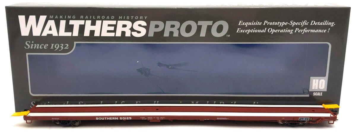 Walthers 920-104202 HO Southern Railway 89' Bethlehem Flush-Deck Flatcar #50129