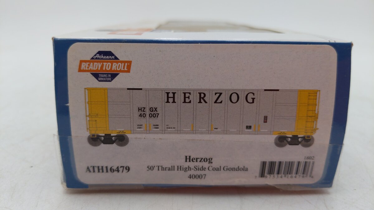 Athearn 16479 HO Herzog Thrall High Side Gondola #40007