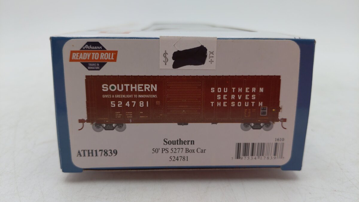 Athearn 17839 HO Southern 50' PS 5277 Boxcar #524781