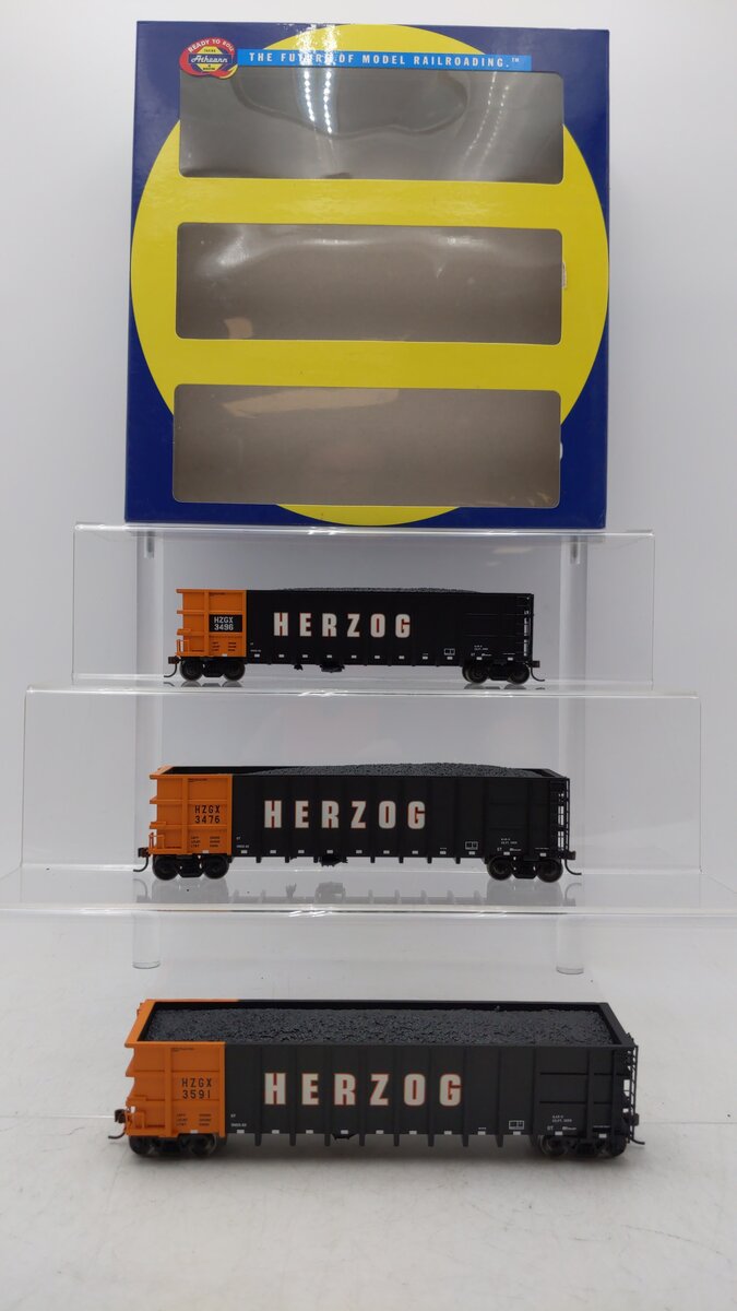 Athearn 97582 HO Herzog Thrall High Side Gondola Set #2 (Set of 3)