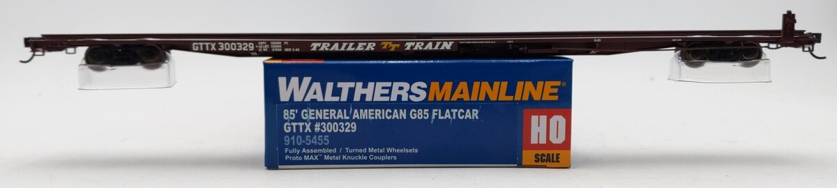 Walthers 910-5455 HO Scale GTTX 85' General American G85 Flatcar #300329