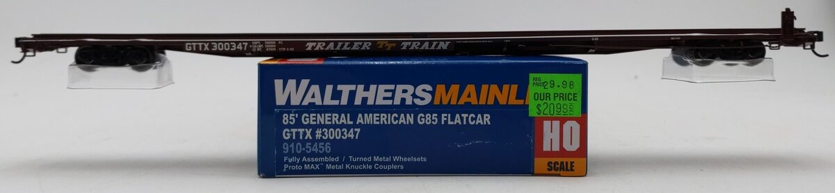 Walthers 910-5456 HO Scale GTTX 85' General American G85 Flatcar #300347