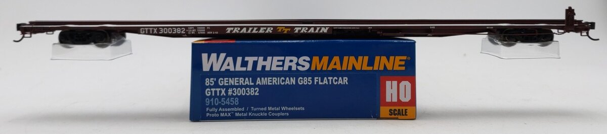 Walthers 910-5458 HO Scale GTTX 85' General American G85 Flatcar #300382