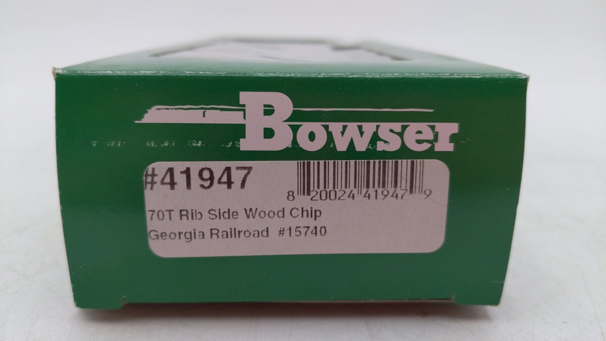 Bowser 41947 HO Georgia 70T Rib Side Wood Chip Flat Side Hopper Car #15740