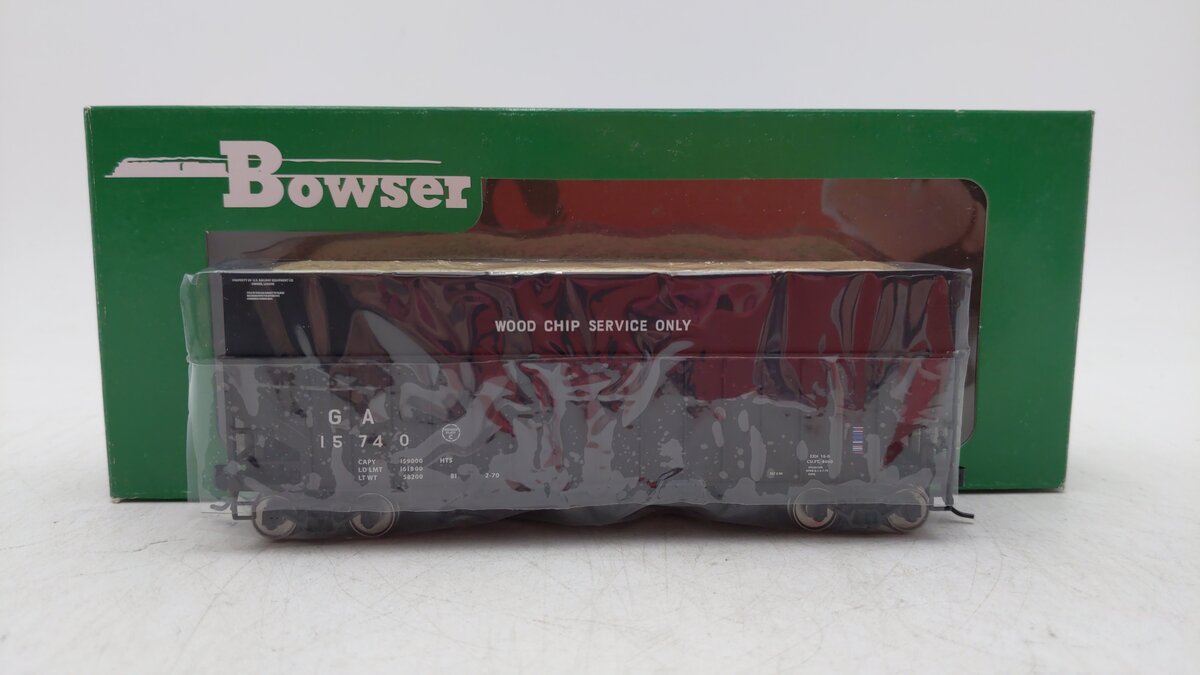 Bowser 41947 HO Georgia 70T Rib Side Wood Chip Flat Side Hopper Car #15740