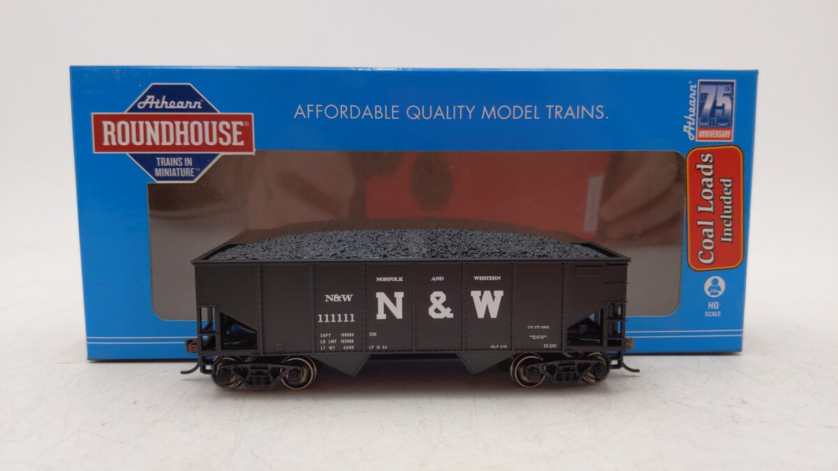 Roundhouse 1034 HO N&W 34' Ribbed Hopper #111111