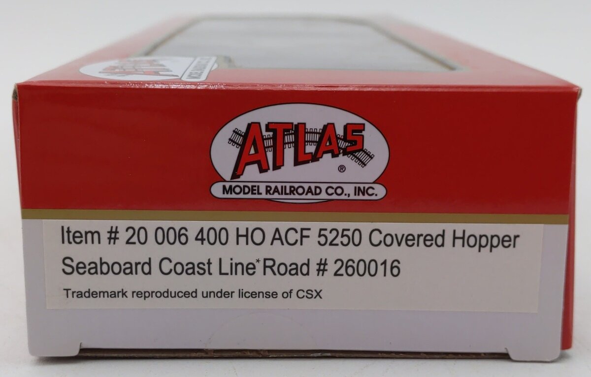 Atlas 20006400 HO Seaboard Coast Line Master Plus 5250 Covered Hopper #260016