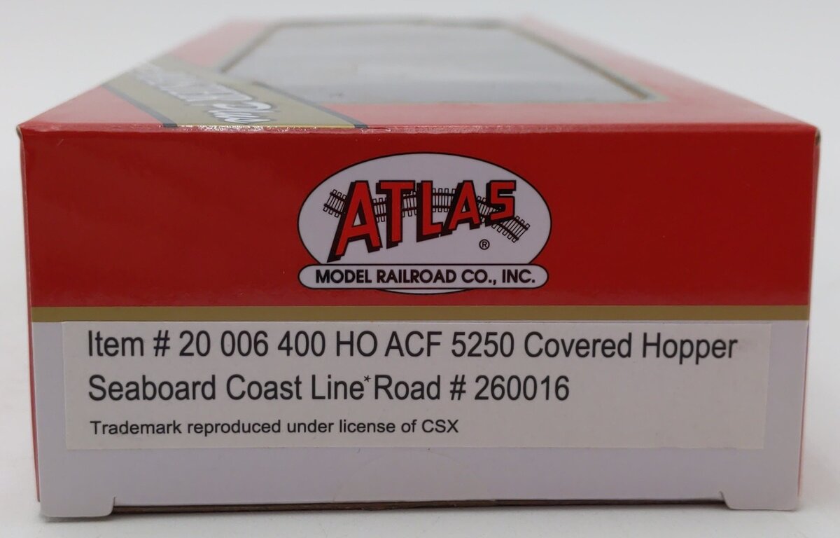 Atlas 20006400 HO Seaboard Coast Line Master Plus 5250 Covered Hopper #260016