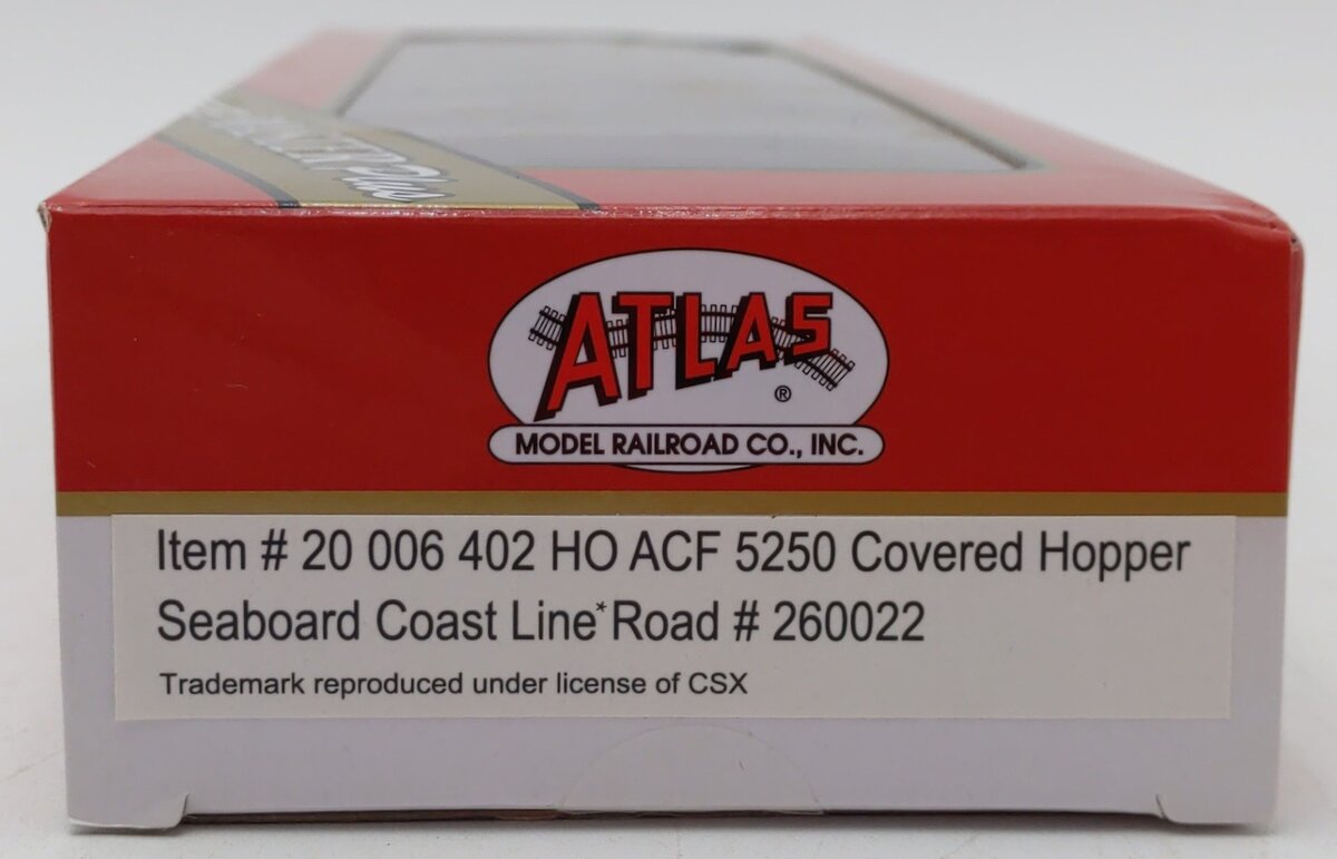 Atlas 20006402 HO Seaboard Coast Line Master Plus 5250 Covered Hopper #260022