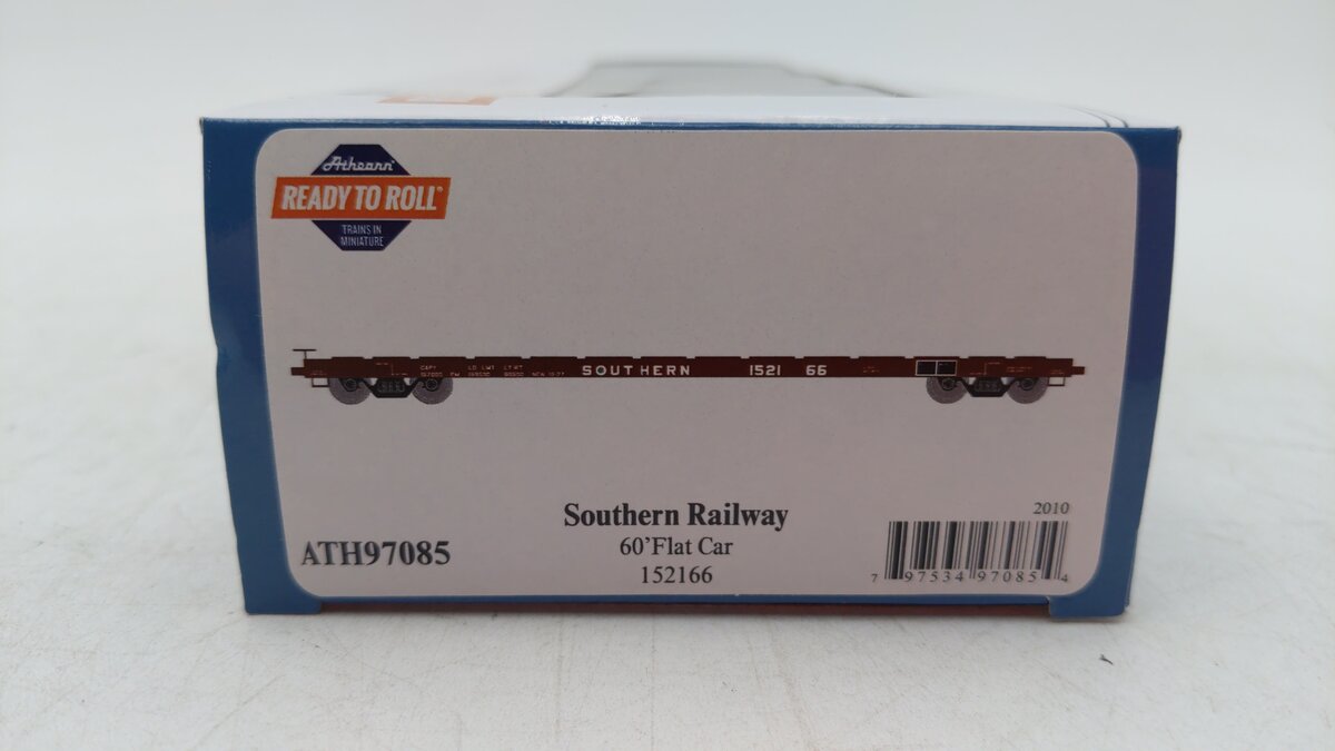 Athearn 97085 HO Southern 60' Flat Car RTR #152166
