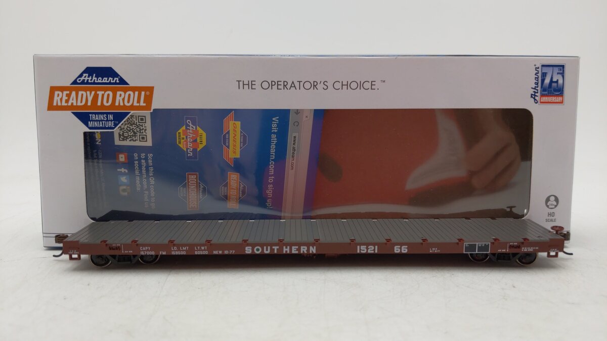Athearn 97085 HO Southern 60' Flat Car RTR #152166