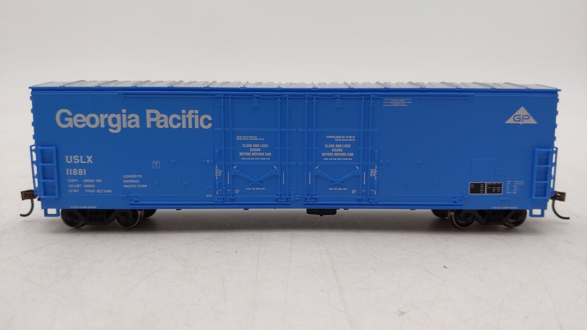 Athearn 67722 HO Georgia Pacific USLX 50' Evans Double Door Plug Boxcar #11881