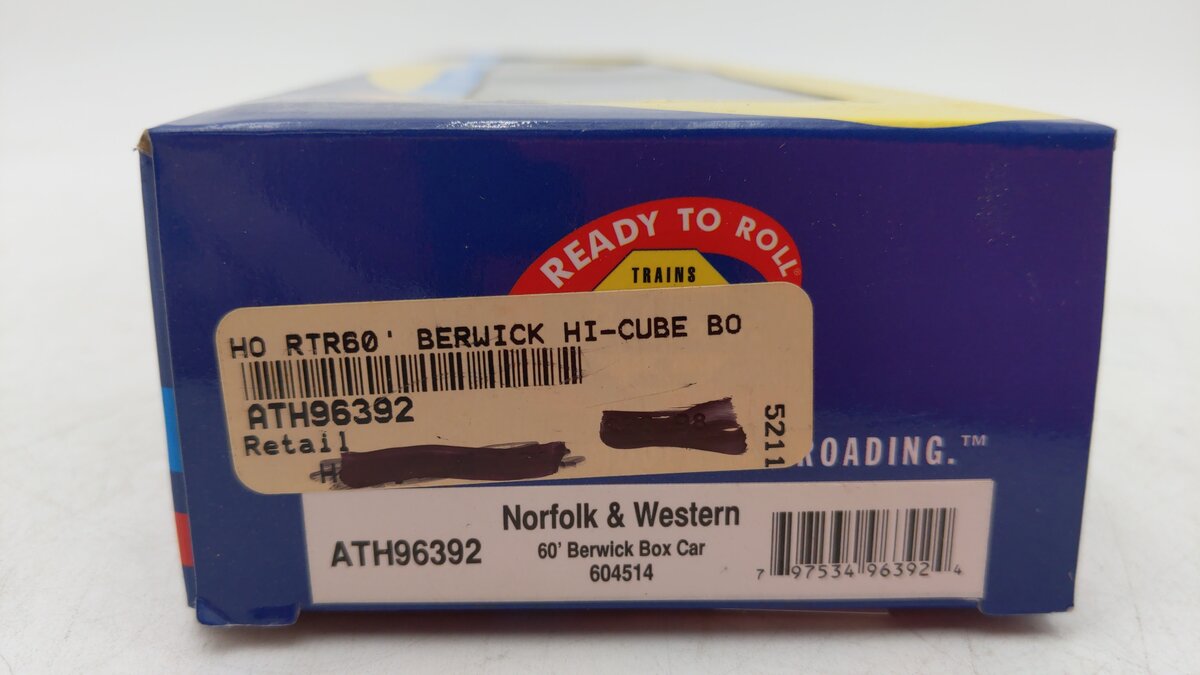Athearn 96392 HO Norfolk & Western 60' Berwick Hi-Cube Boxcar #604514