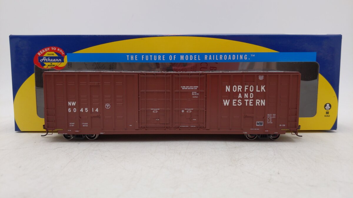 Athearn 96392 HO Norfolk & Western 60' Berwick Hi-Cube Boxcar #604514