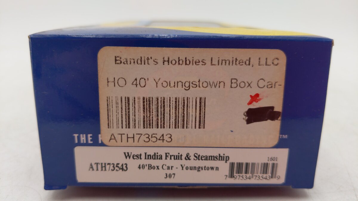 Athearn 73543 HO West India Fruit 40' Youngstown Door Boxcar RTR #307
