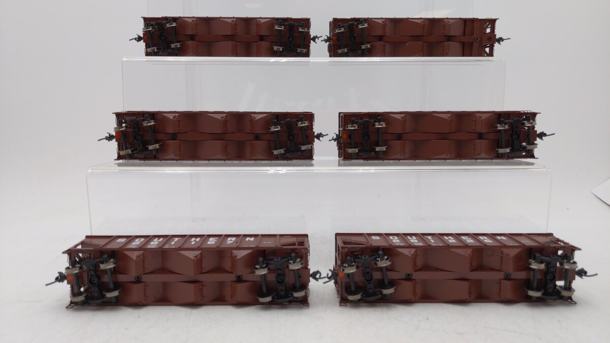 Athearn 95617 HO Southern 40' 3-Bay Ribbed Hopper (Pack of 6) EX/Box