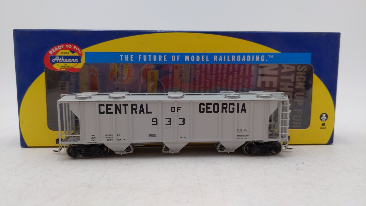 Athearn 89068 HO Central of Georgia PS-2 2893 Covered Hopper #933