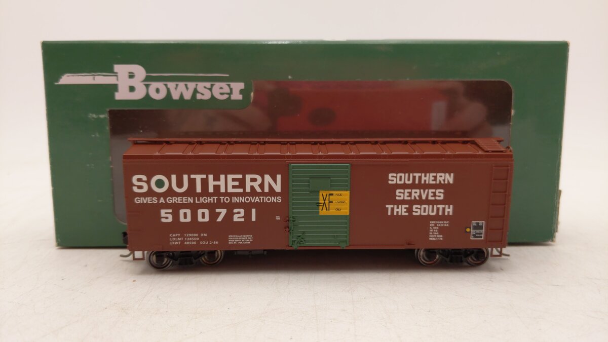 Bowser 41284 HO Southern 40' Steel Side Box Car #500721