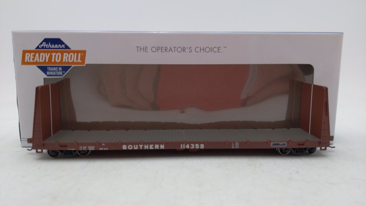 Athearn 90244 HO Southern RTR 60' Bulkhead Flat #114359
