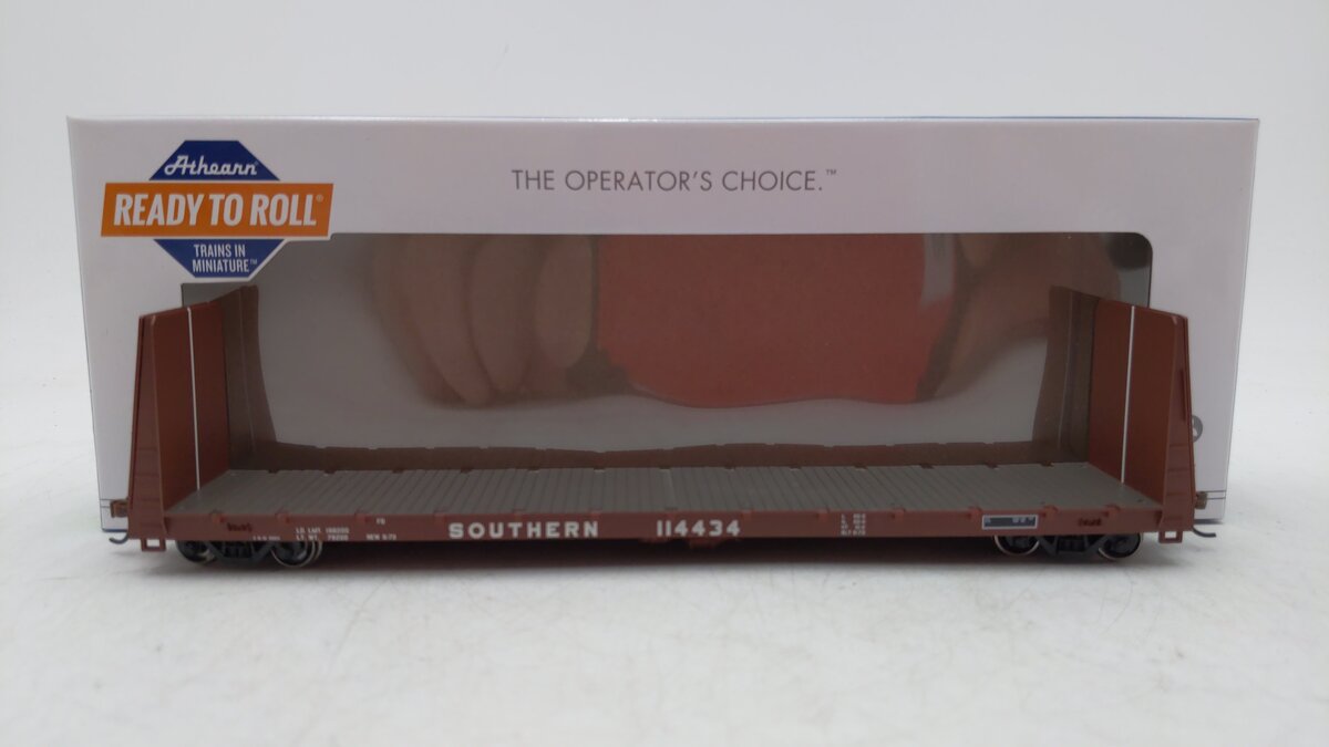 Athearn 90246 HO Southern RTR 60' Bulkhead Flat #114434