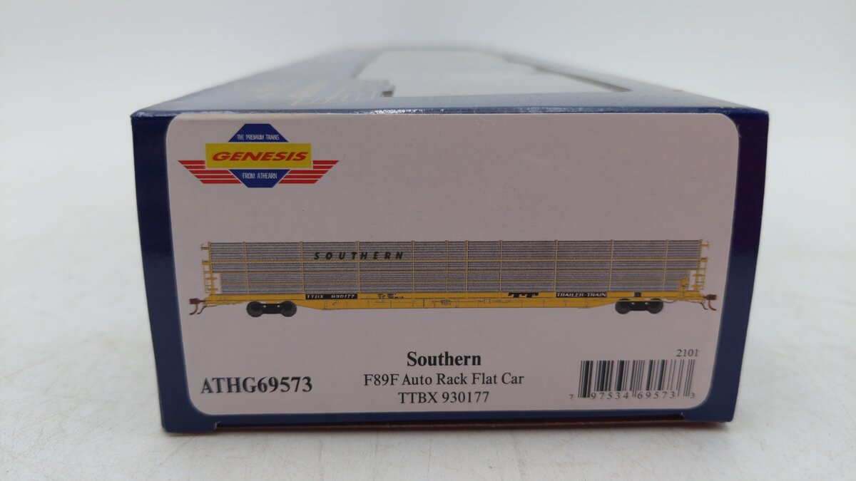 Athearn G69573 HO Southern/TTBX F89-F Bi-Level Auto Rack #930177