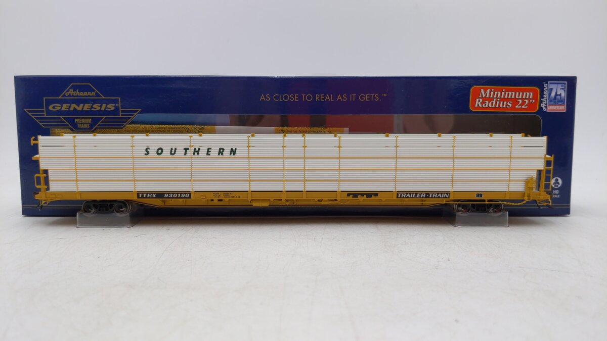 Athearn G69574 HO Southern/TTBX F89-F Bi-Level Auto Rack Flat Car #930190