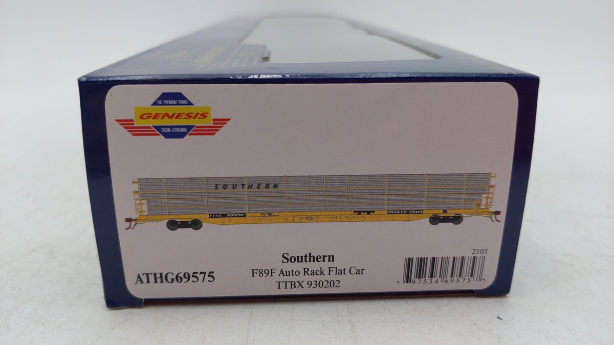 Athearn G69575 HO Southern/TTBX F89-F Bi-Level Auto Rack #930202