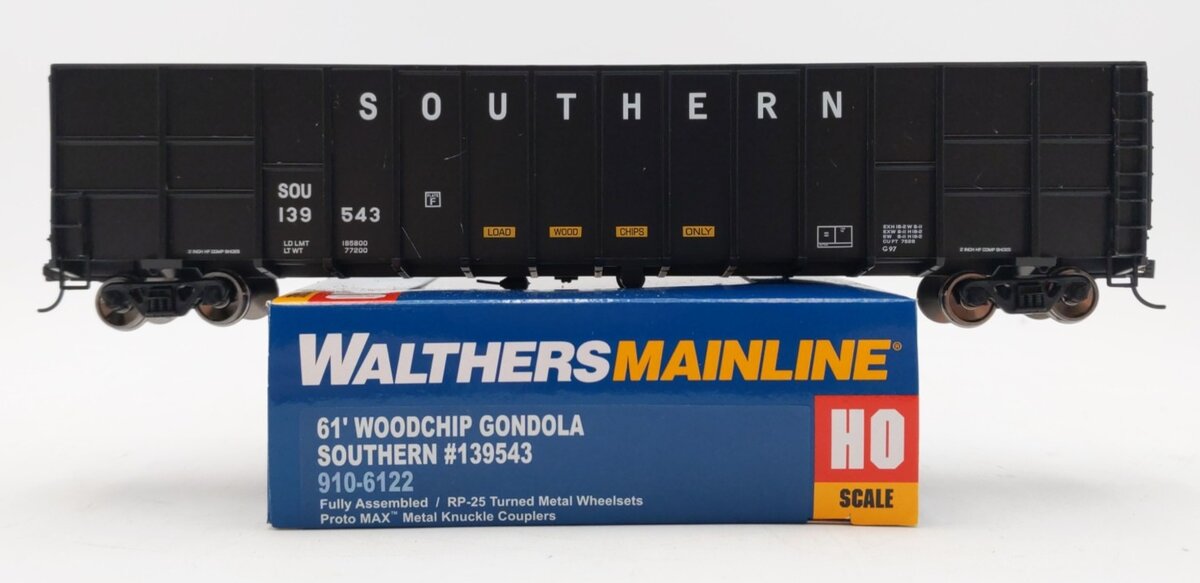 Walthers 910-6122 HO Southern 61' Wood Chip Gondola #139543