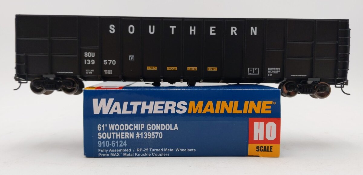 Walthers 910-6124 HO Southern 61' Wood Chip Gondola #139578