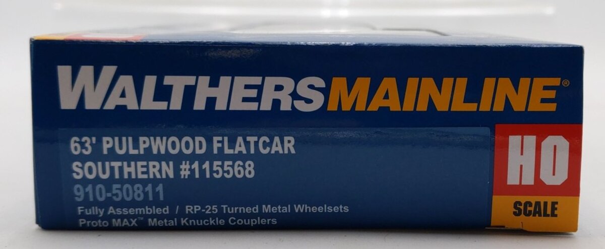 Walthers 910-50811 HO Southern Ready to Run 63' Pulpwood Flatcar #115568
