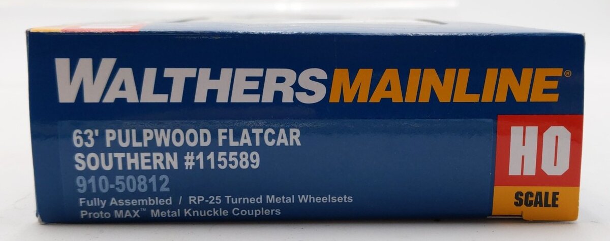 Walthers 910-50812 HO Southern Ready to Run 63' Pulpwood Flatcar #115589