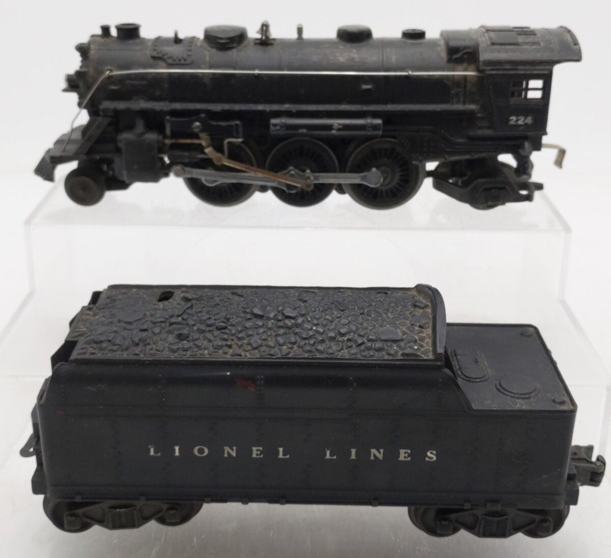 Lionel 224 Vintage O 2-6-2 Die-Cast Steam Locomotive (Late) w/6466W Tender VG